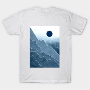 Blue mountain in watercolor 2 T-Shirt